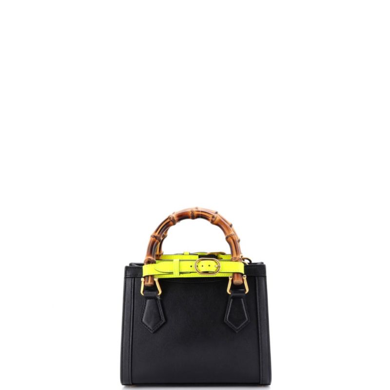 Mini Diana NM Bamboo Handle Tote Leather
