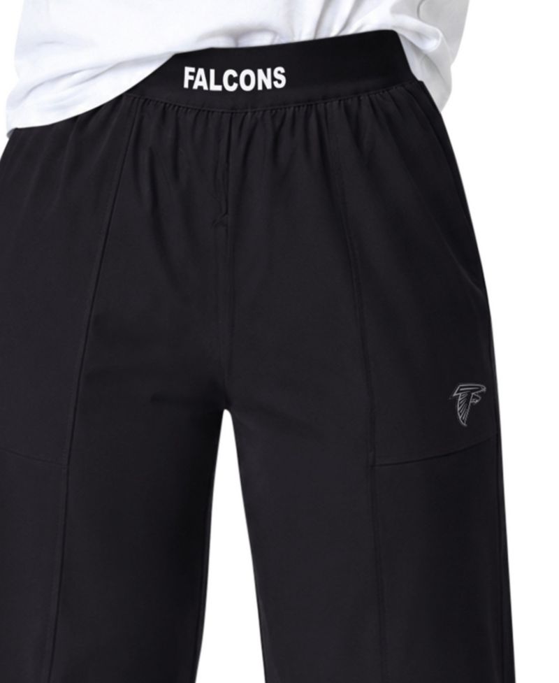 Women's Black Atlanta Falcons Athleisure Wide-Leg Pants