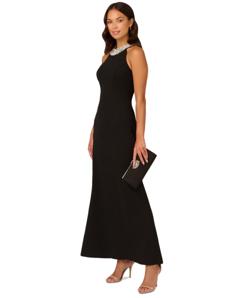 Women's Embellished Halter-Neck Gown
