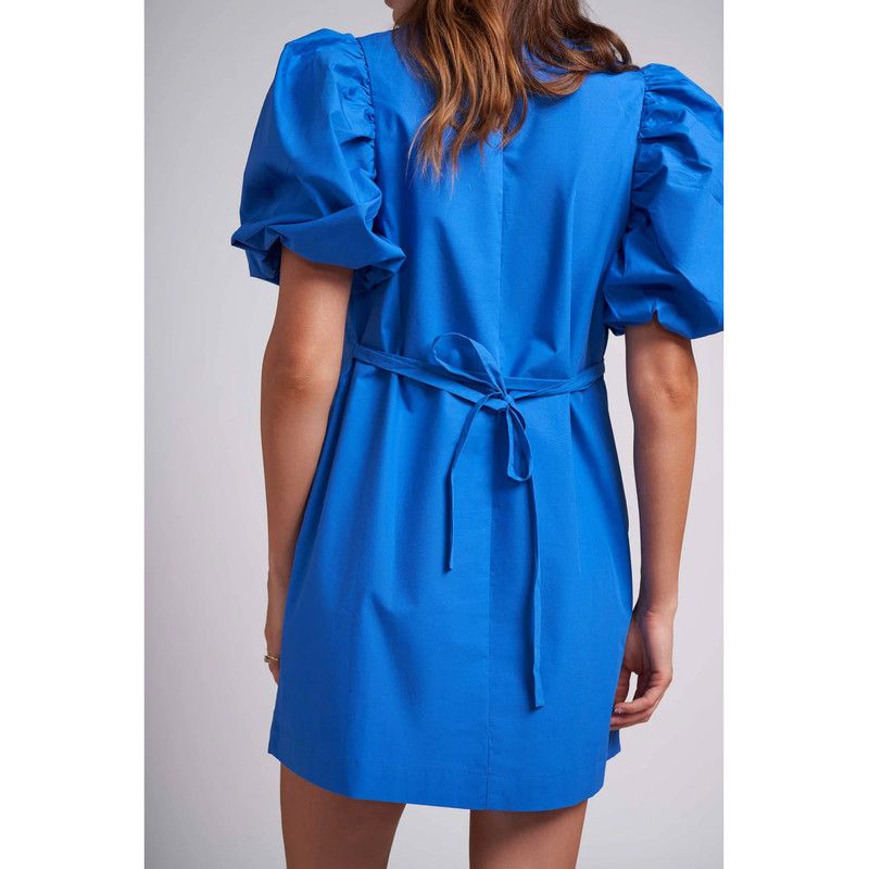 Women's Rylie Balloon Sleeve Mini Dress with Optional Belt