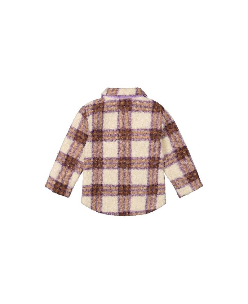 Girls (6-14) Zipped Sherpa Overshirt with Chest Pockets