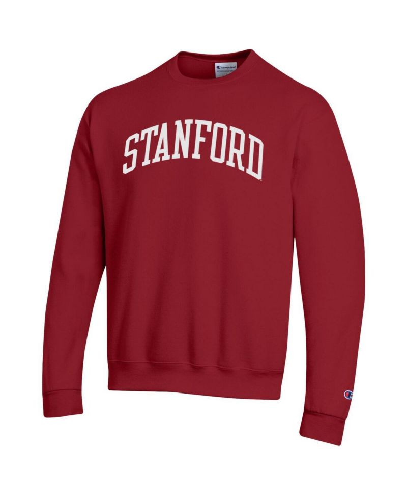Men's Cardinal Stanford Cardinal Basic Arch Fleece Pullover Sweatshirt