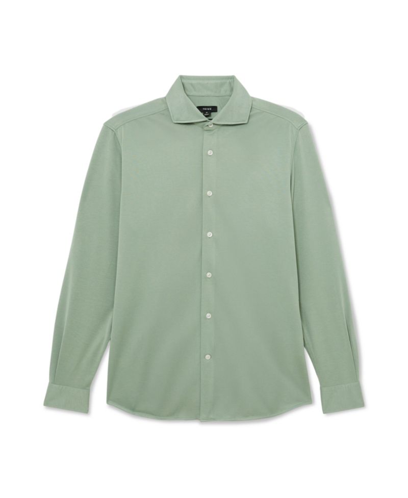 Men's Davaro Regular-Fit Stretch-Modal Cutaway-Collar Shirt