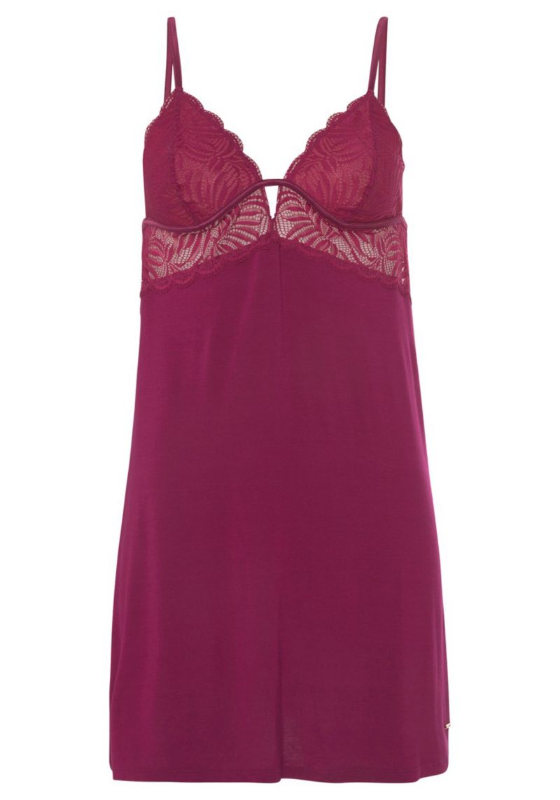Women's Viscose Back Cutout Lace Everyday Comfort Negligee