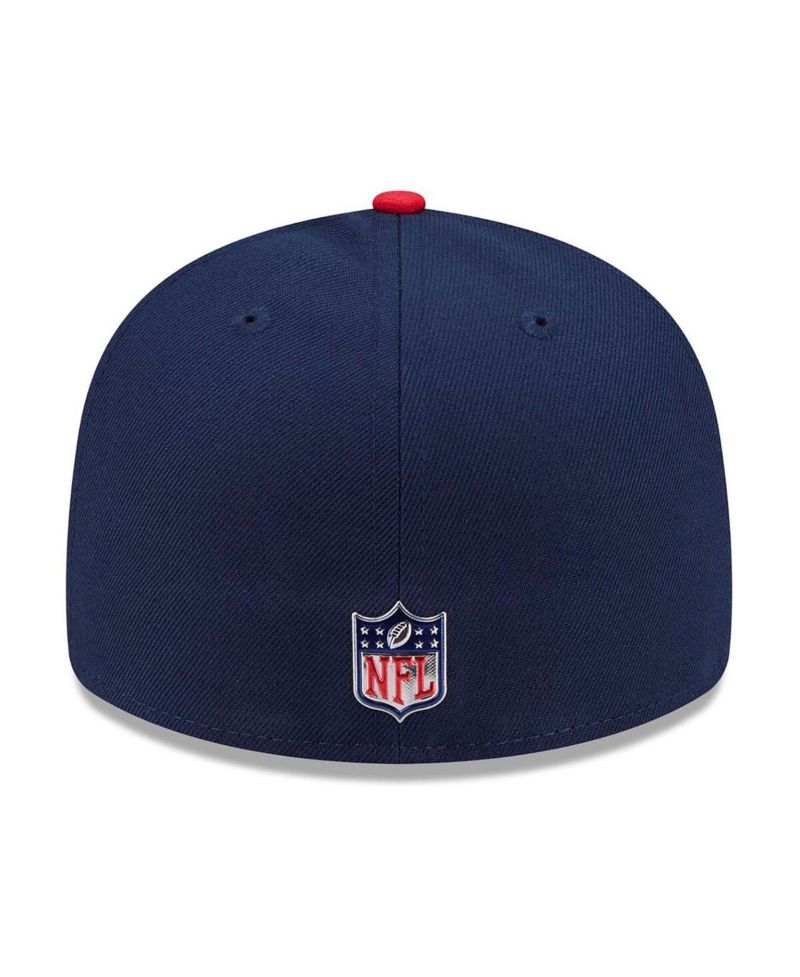 Men's Navy/Red New England Patriots 2026 NFL Draft Pre-Curved 59FIFTY Fitted Hat