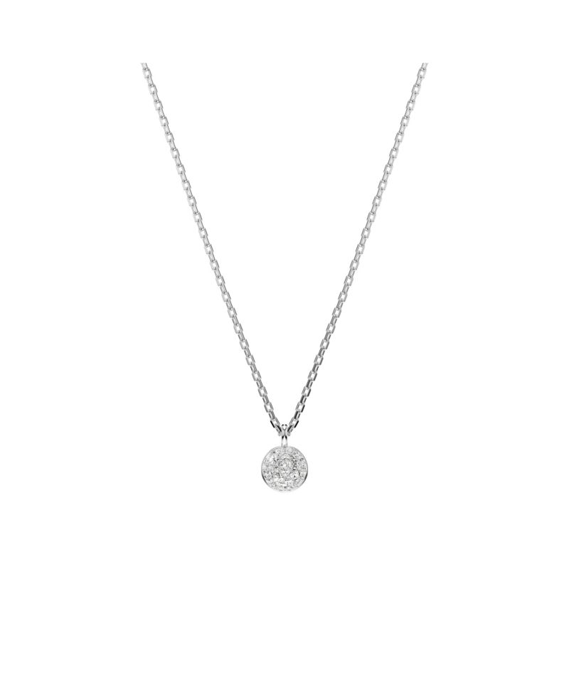 White, Rhodium Plated or Rose-Gold Tone or Gold-Tone Meteora Layered Pendant Necklace