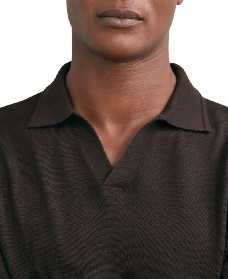 Men's Milburn Merino Wool Open-Collar Sweater
