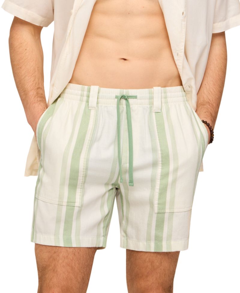 Men's Stripe Teases Off-Duty Pull-On Shorts