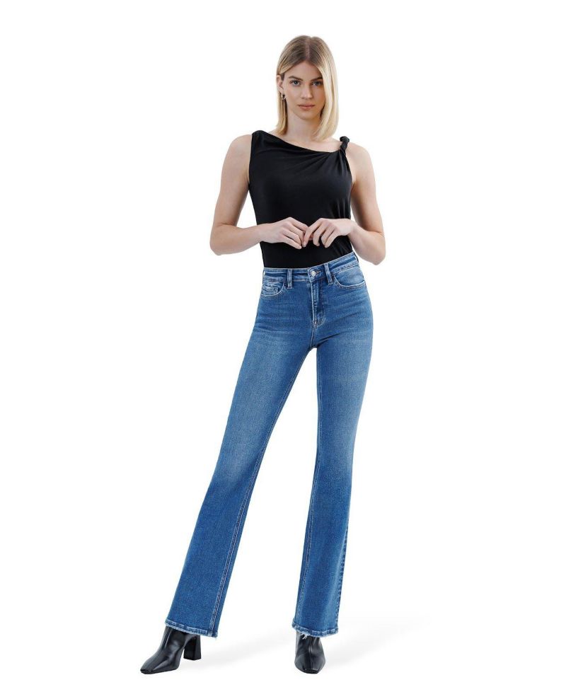 Women's High Rise Full Length Bootcut Jeans