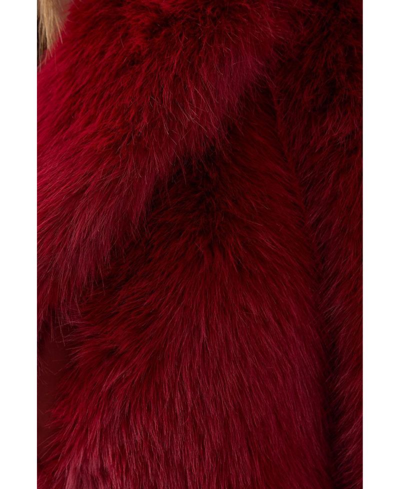 Women's Faux Fur Cropped Collar Coat