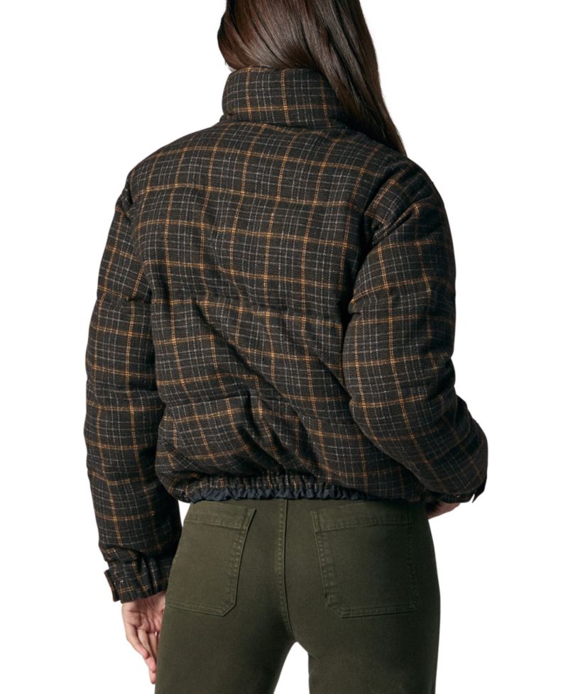Women's Bruna Short Plaid Puffer Coat