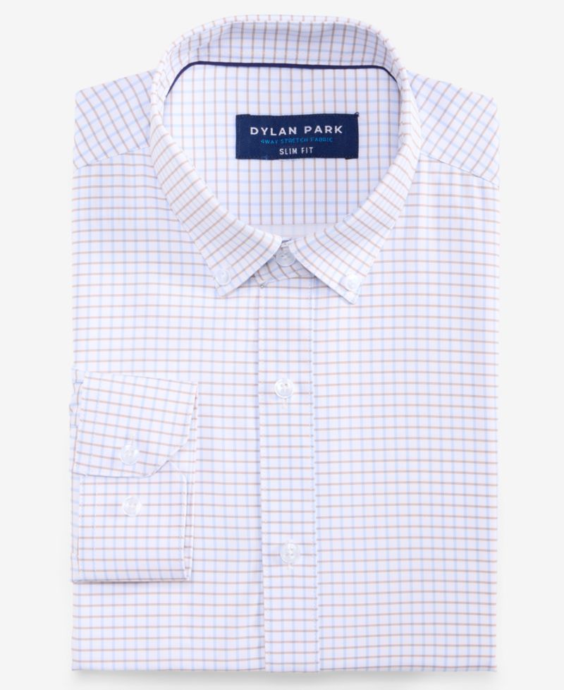 Men's Slim-Fit Performance Four-Way Stretch Dress Shirt
