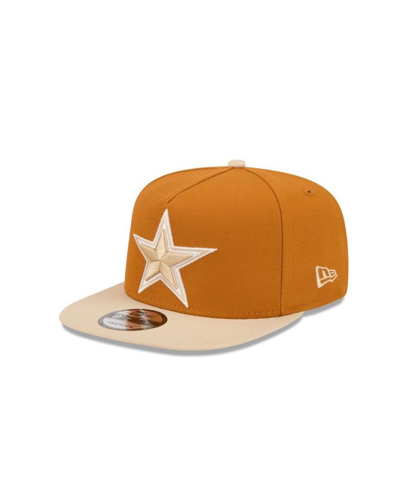 Men's Brown/Light Beige Dallas Cowboys Two-Tone Color Pack A-Frame 9FIFTY Snapback Hat