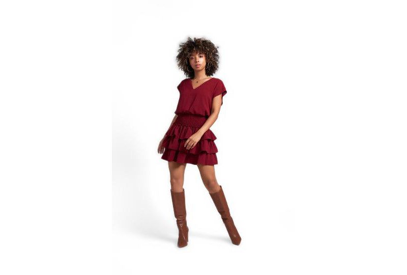 Women's Isabella Smocked Waist Crinkled Fabric Dress