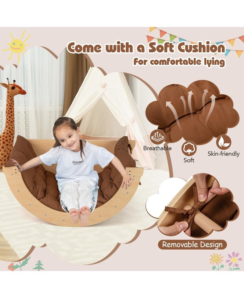 Montessori 6-in-1 Climbing Arch with Cushion