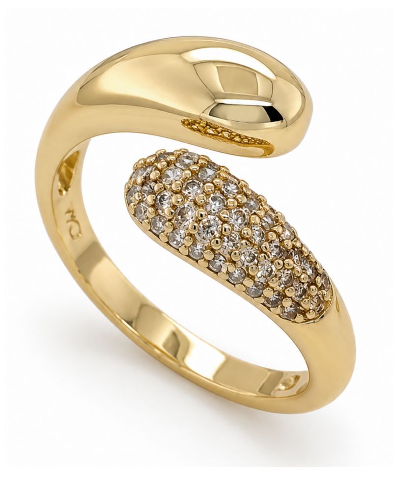 Cubic Zirconia Bypass Ring