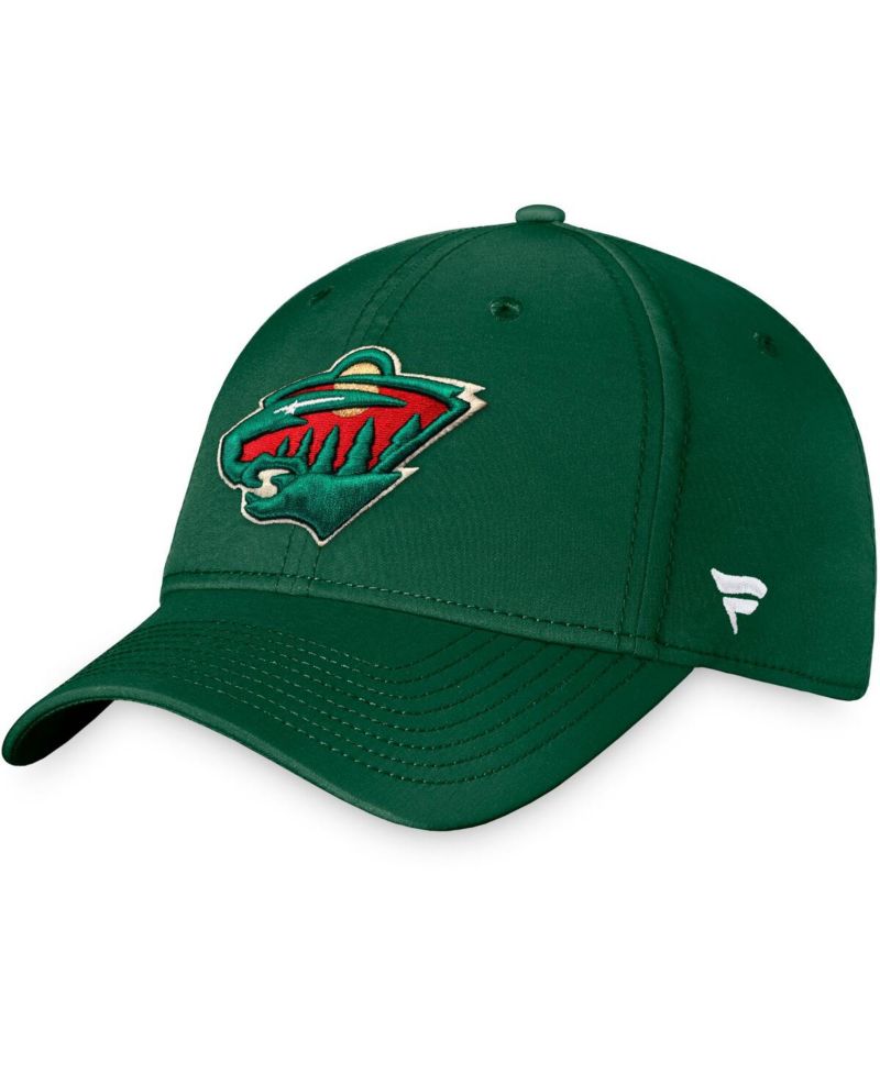 Men's Green Minnesota Wild Team Core Primary Logo Flex Hat