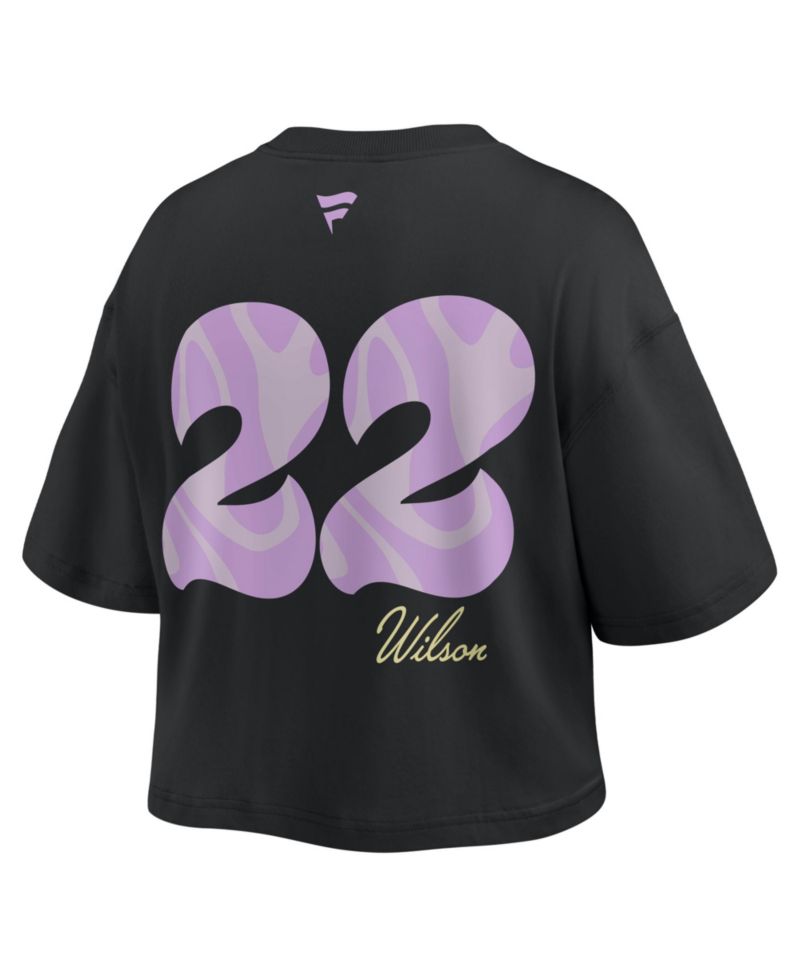 Women's Las Vegas Aces A'ja Wilson Name & Number Cropped T-Shirt