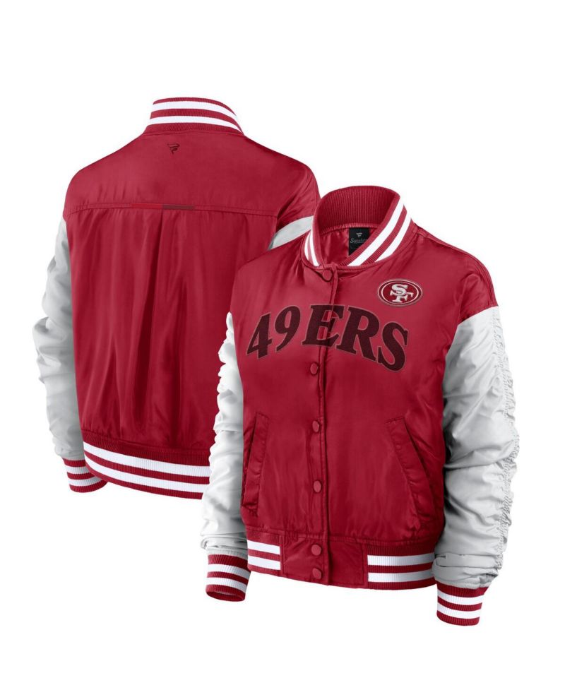Women's Scarlet San Francisco 49ers Elements Wave Full-Snap Jacket