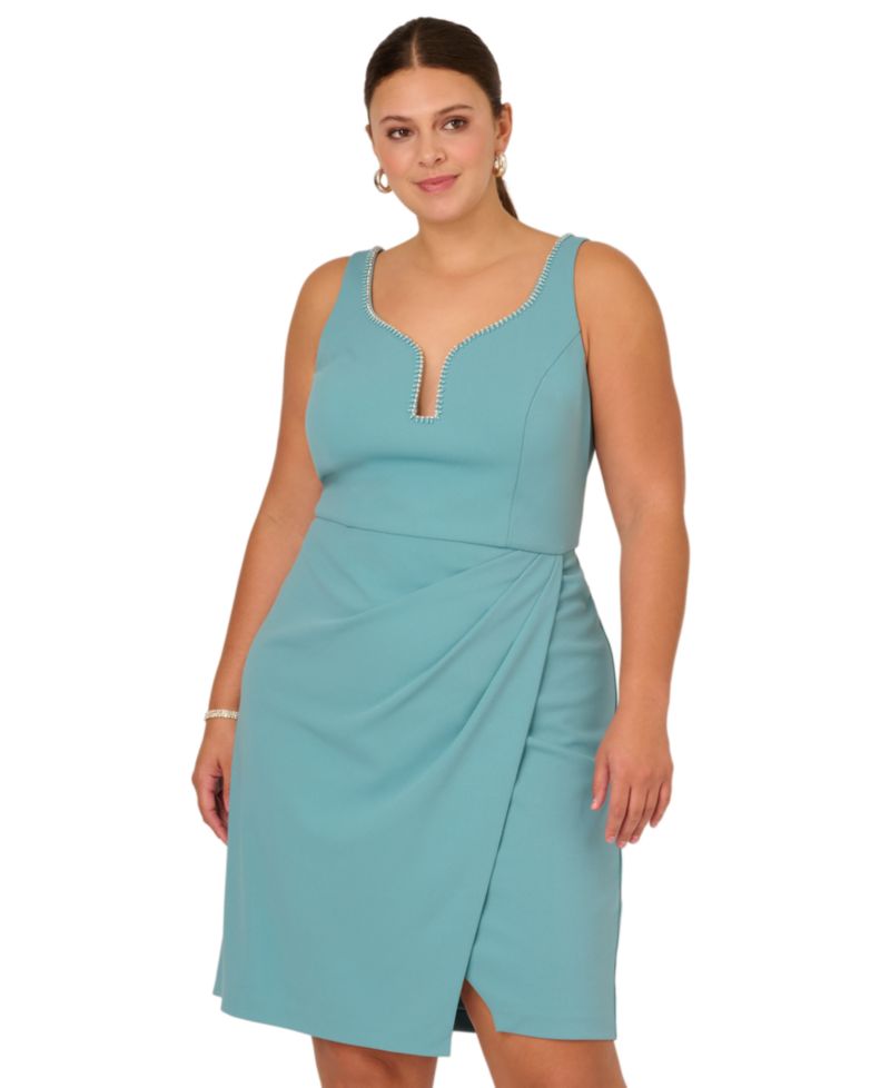 Plus Size Sleeveless Midi Dress