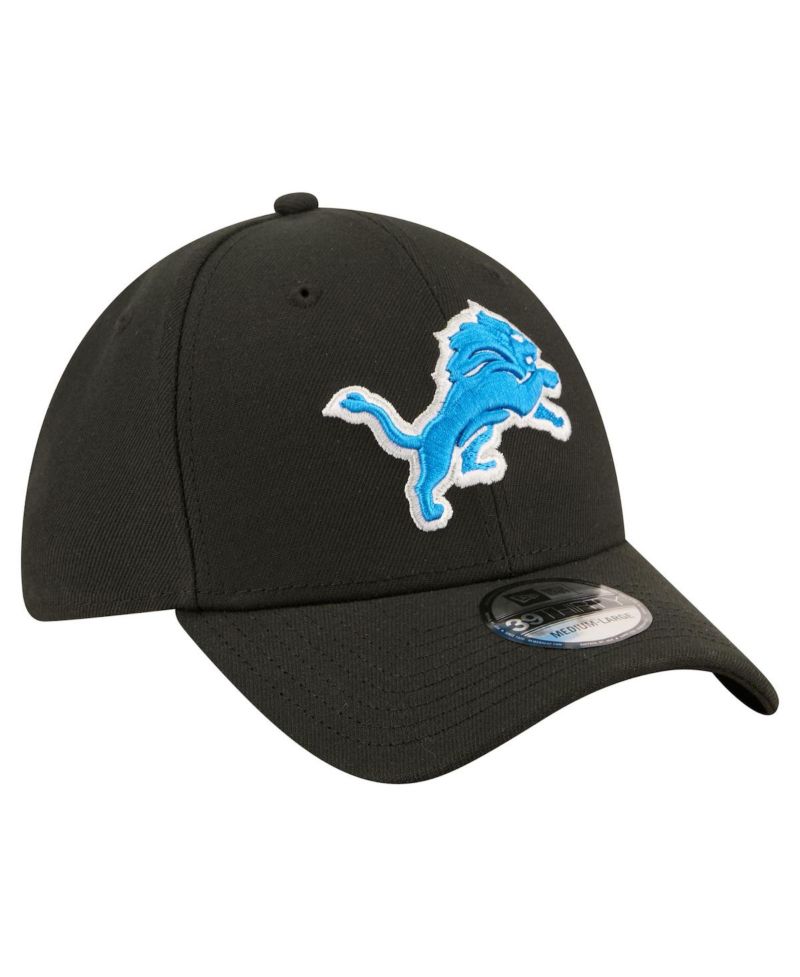 Men's Black Detroit Lions Core Team 39THIRTY Flex Hat