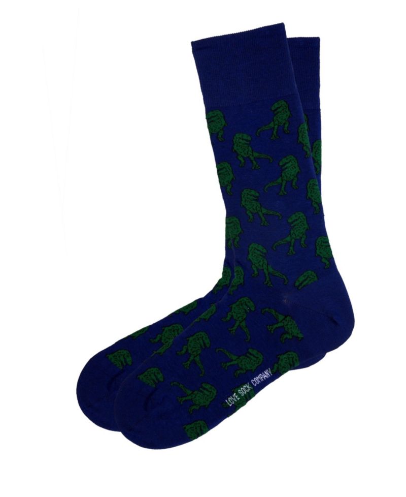 Women's T-Rex W-Cotton Novelty Crew Socks with Seamless Toe Design, Pack of 1