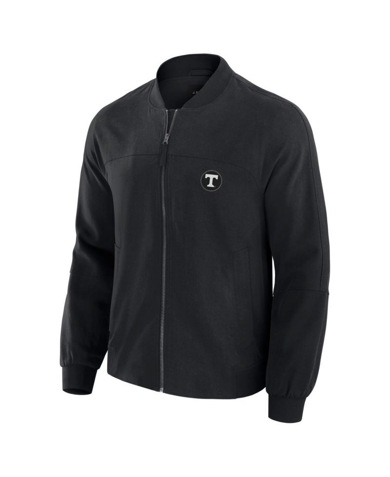 Men's Black Tennessee Volunteers Lightweight Cover-4 Tri-Blend Full-Zip Jacket