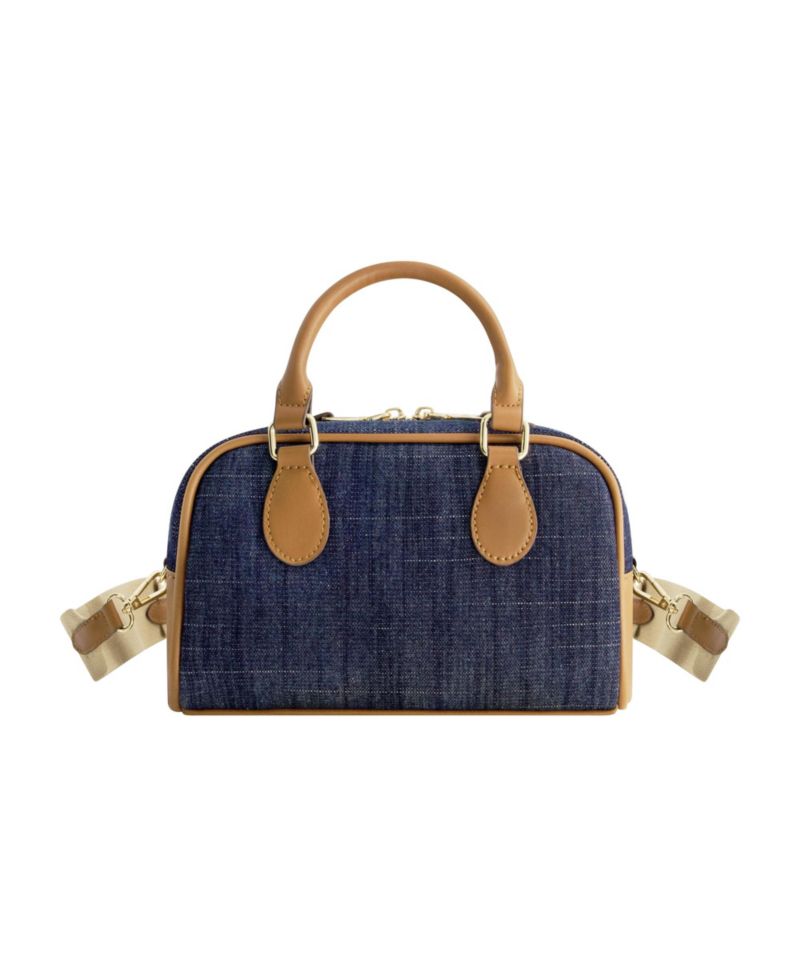 Denim Logo Mini Satchel Crossbody Bag