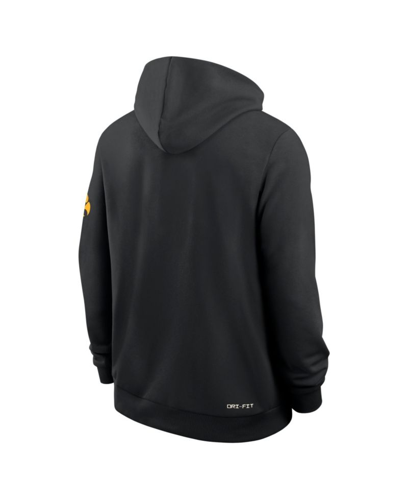 Men's Black Iowa Hawkeyes 2026 Sideline Standard Issue Dri-FIT Hoodie