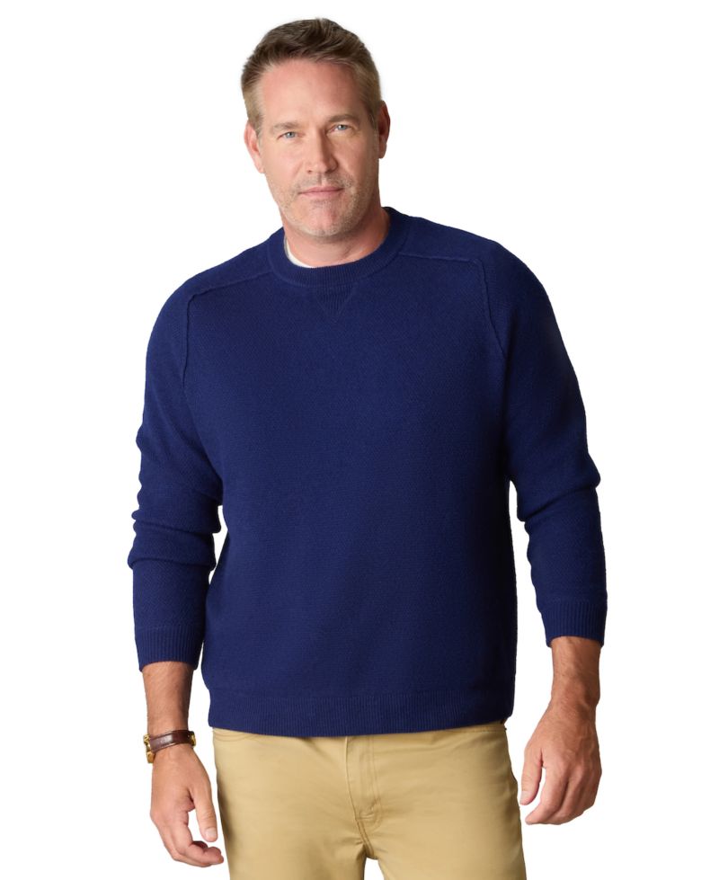 Men's Itch-Free Merino Wool Crewneck Sweater with Lining