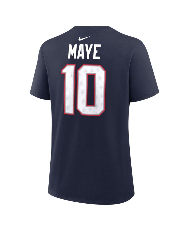Women's Drake Maye Navy New England Patriots Player Name & Number T-Shirt