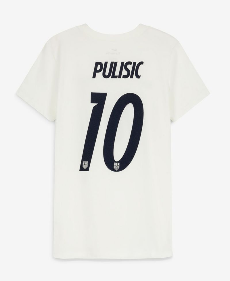 Women's Christian Pulisic Cream USMNT Home Name & Number T-Shirt