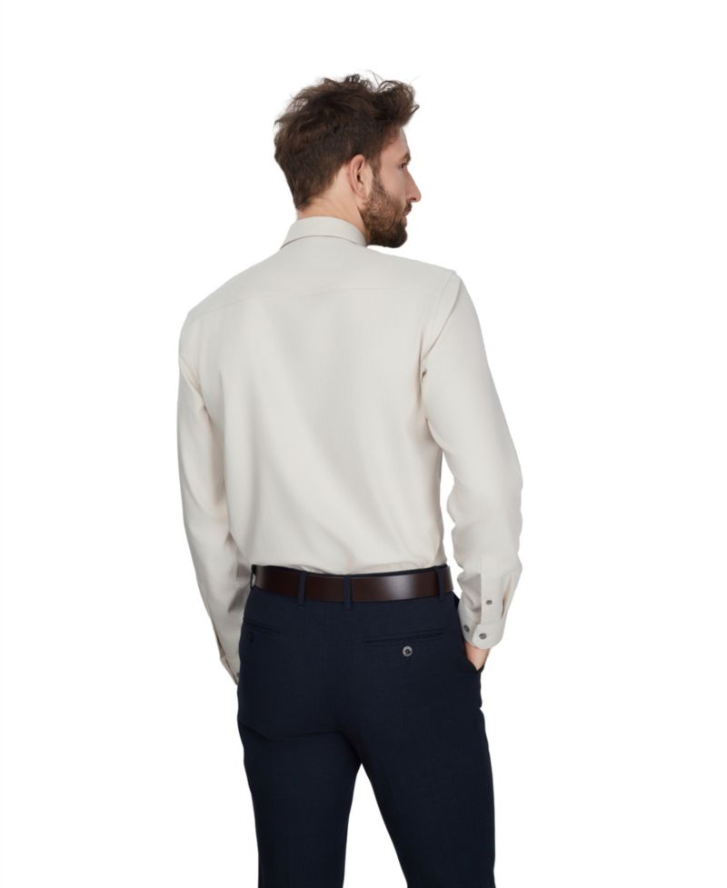Men's Herringbone Long-Sleeve Dress Shirt