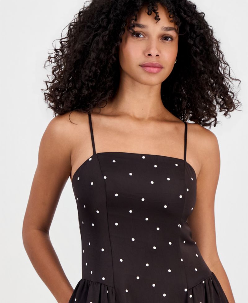 Women's Playful Dots Lace-Trim Dress