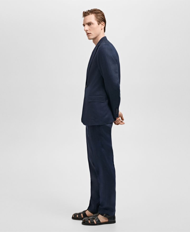 Men's Slim-Fit Tailored Trousers