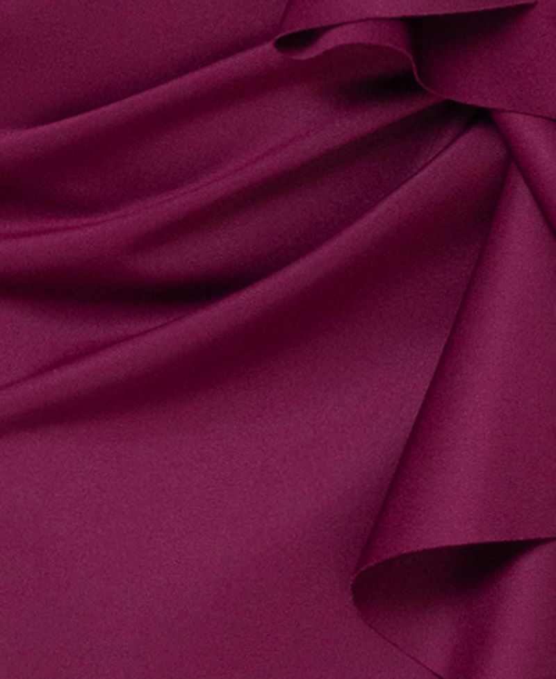 Women's Scuba Off-The-Shoulder Gown