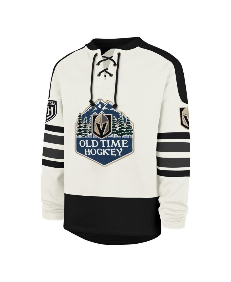 Men's Cream Vegas Golden Knights Pond Hockey Trio Eternal Lacer Sweatshirt