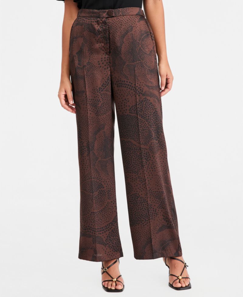 Women's Emmunigeno Printed Straight-Fit Wide-Leg Pants