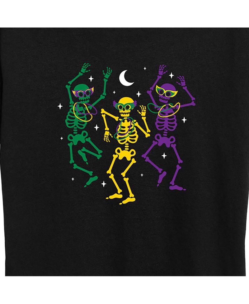 Air Waves Trendy Plus Size Mardi Gras Graphic T-shirt