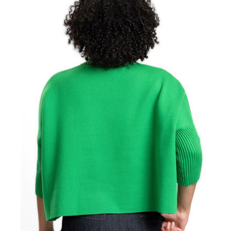 Women's Jordan Turtleneck Cropped 3/4-Length Sleeves Sweater