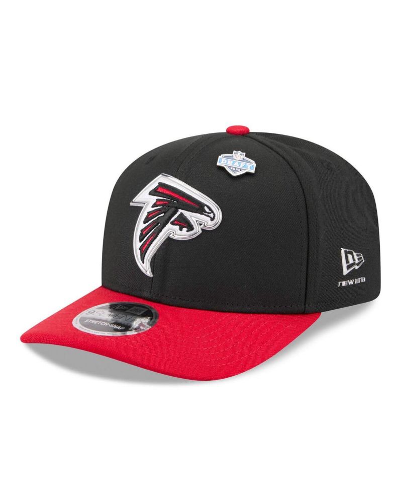 Men's Black/Red Atlanta Falcons 2026 NFL Draft 9SEVENTY Adjustable Hat