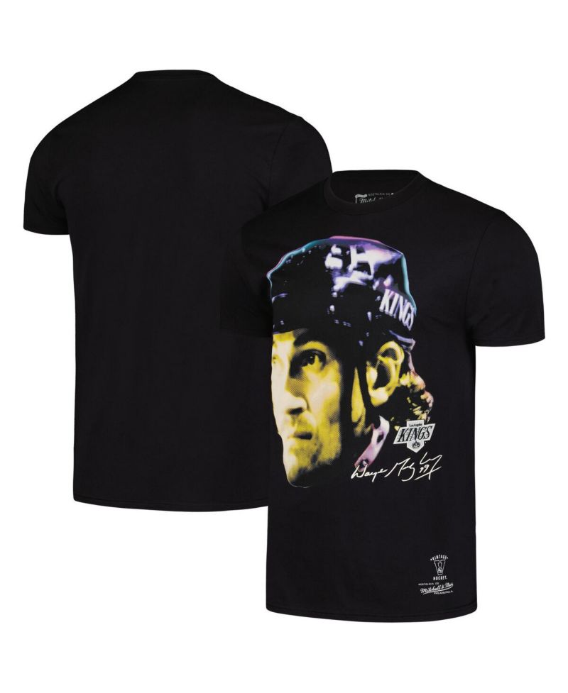 Men's Wayne Gretzky Black Los Angeles Kings Big Face T-Shirt