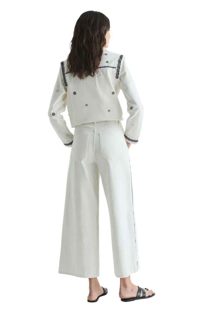 Women's Contrast embroidered jeans