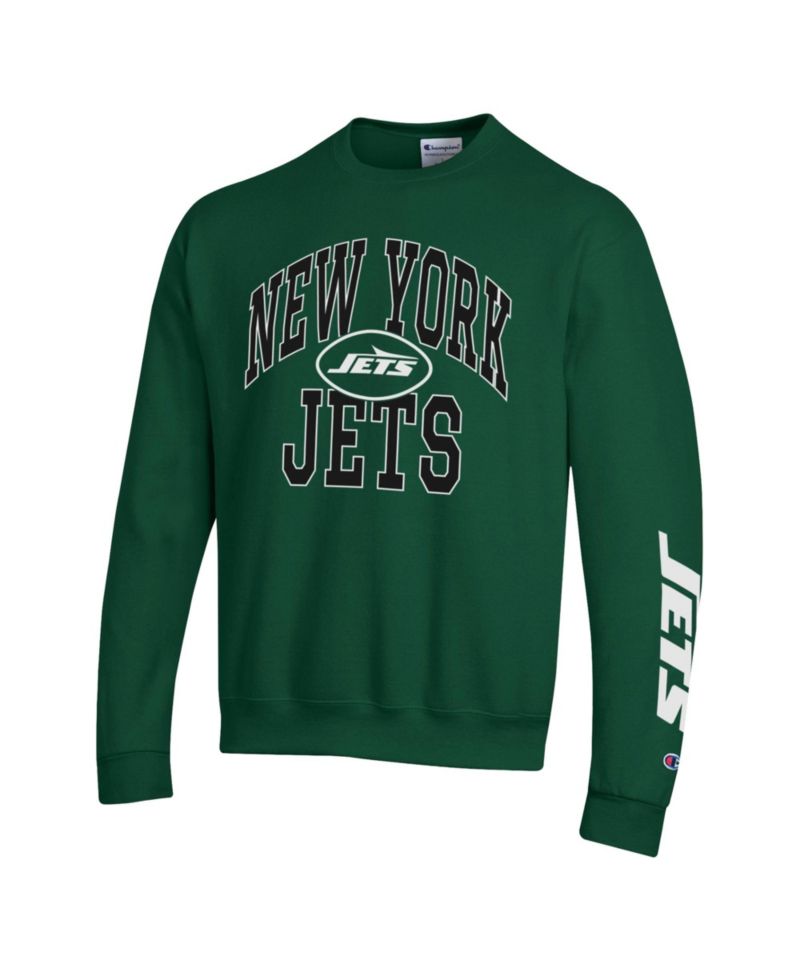Men's Green New York Jets Powerblend Fleece Sweatshirt