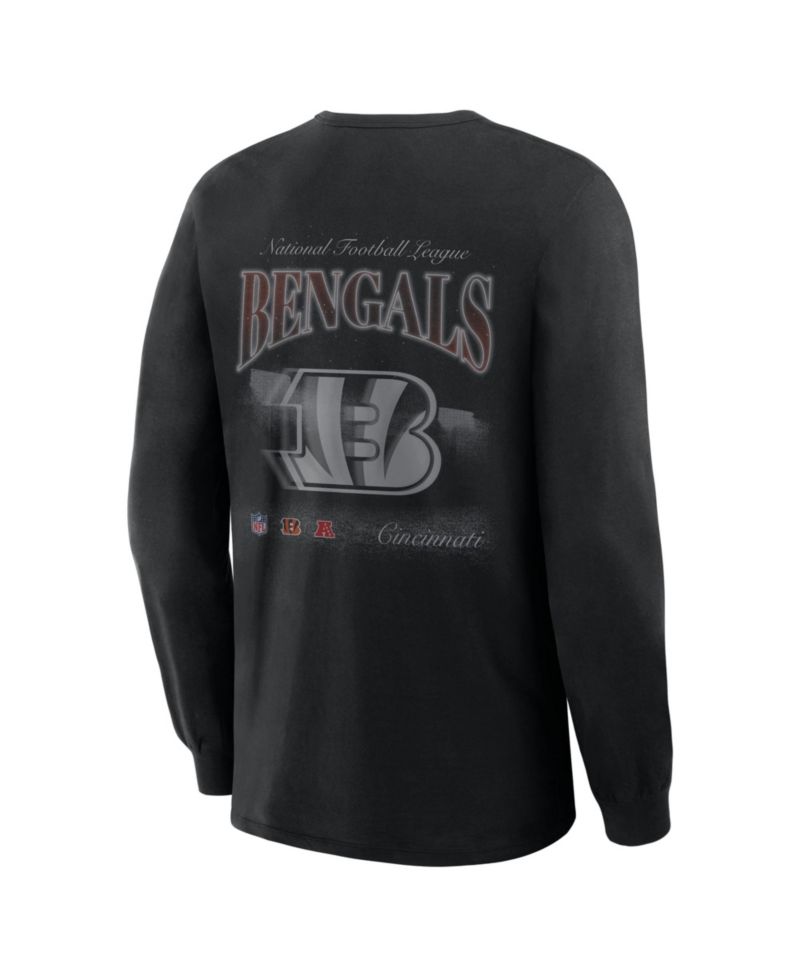 Men's Black Cincinnati Bengals Midnight Falls Long Sleeve T-Shirt