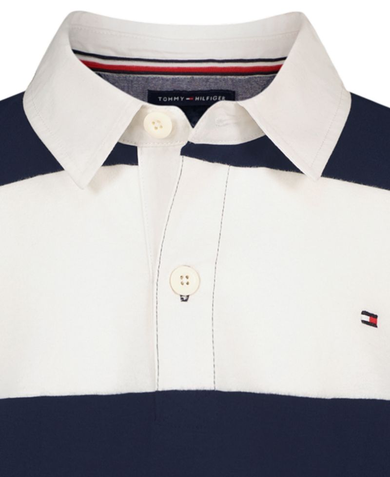 Boys' 8-20 Striped Long-Sleeve Rugby Polo Shirt