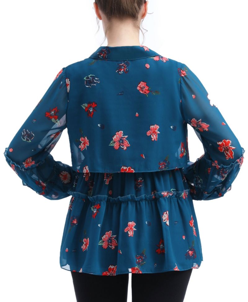 Women's Floral Print Nursing Blouse