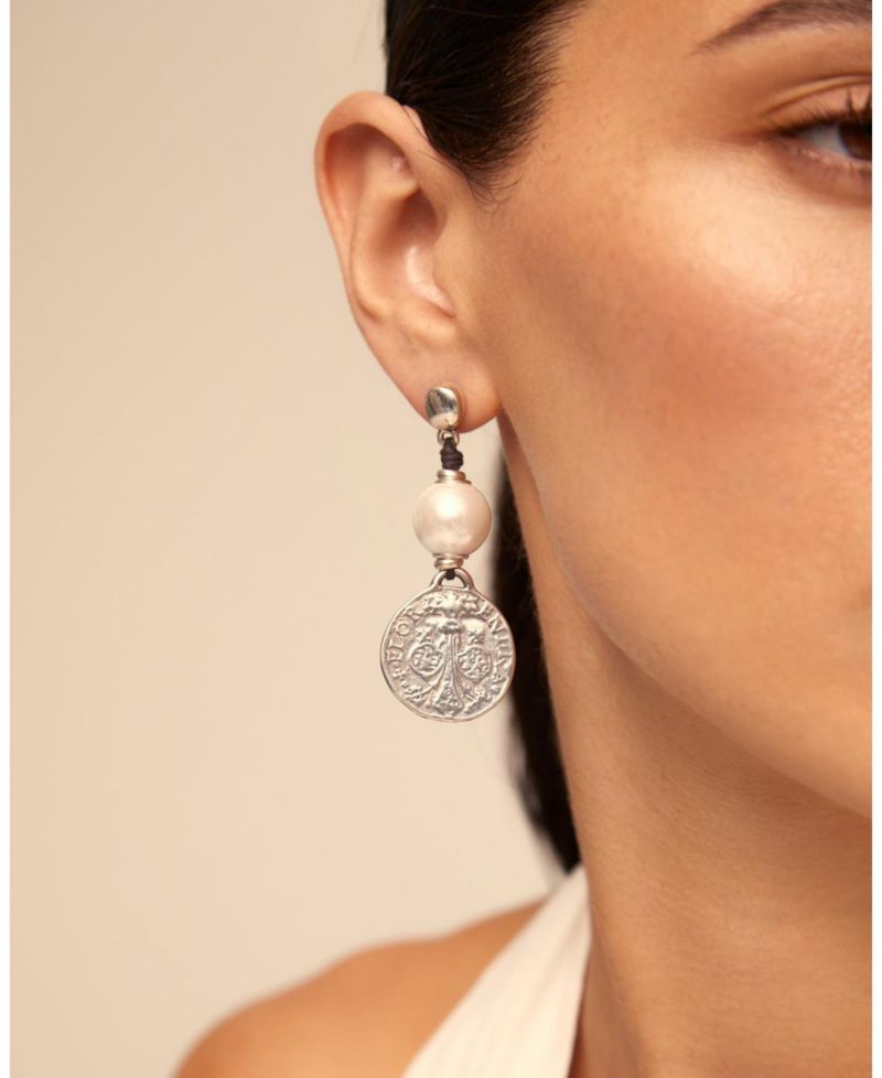 Sterling Silver Resin Stone Earrings