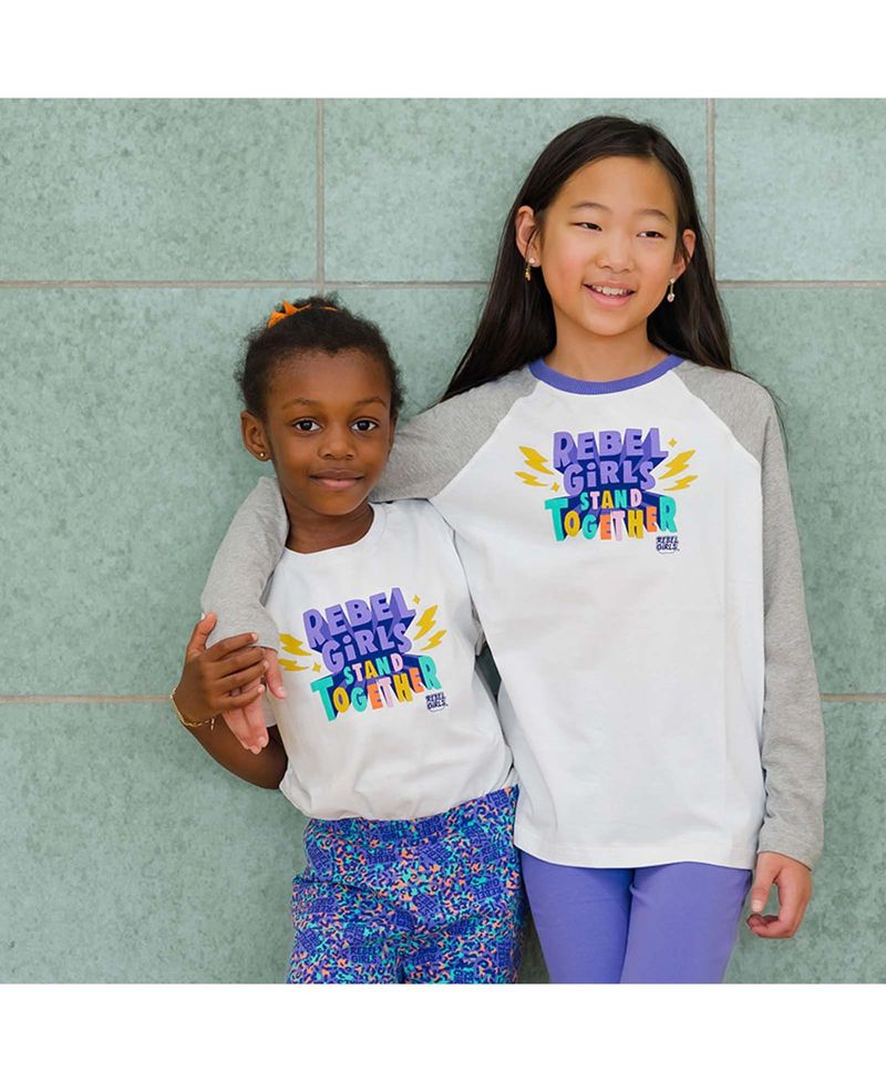 Girls Rebel x 3pk Fair Trade Organic Cotton Extended Length Tees