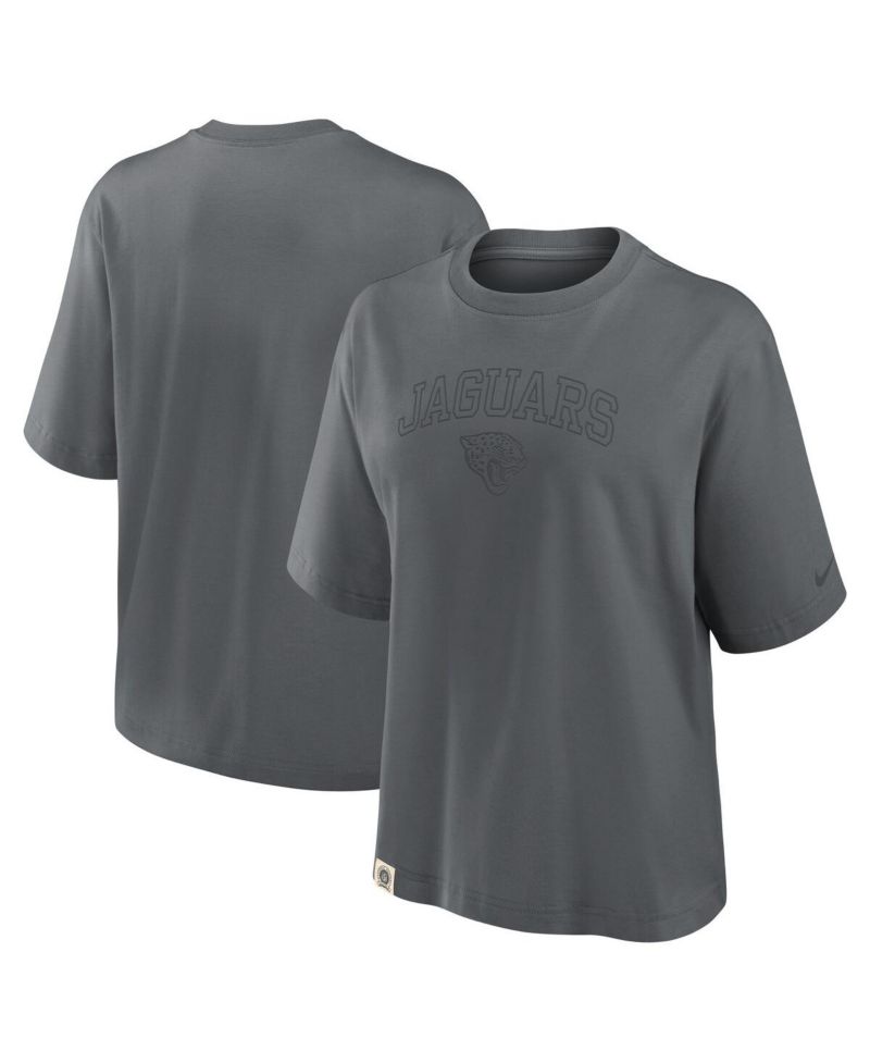 Women's Charcoal Jacksonville Jaguars Glory Arch Boxy T-Shirt